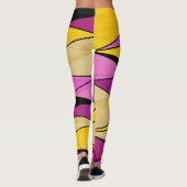 Abstracte moderne geometrische vormen driehoeken r leggings (Achterkant)