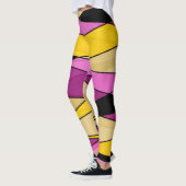 Abstracte moderne geometrische vormen driehoeken r leggings (Links)