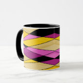 Abstracte moderne geometrische vormen driehoeken r mok (Voorkant links)