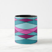 Abstracte moderne geometrische vormen driehoeken r mok (Midden)