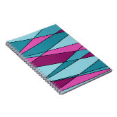 Abstracte moderne geometrische vormen driehoeken r notitieboek (Rechterzijde)