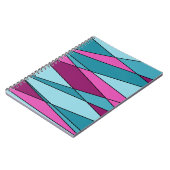 Abstracte moderne geometrische vormen driehoeken r notitieboek (Linkerzijde)