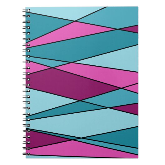 Abstracte moderne geometrische vormen driehoeken r notitieboek (Voorkant)