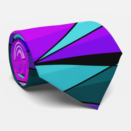 Abstracte moderne geometrische vormen driehoeken r stropdas (Opgerold)