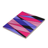 Abstracte moderne geometrische vormen driehoeken r tegeltje (Zijkant)