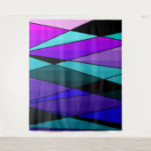 Abstracte moderne geometrische vormen driehoeken r wandkleed (Voorkant)