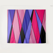 Abstracte moderne geometrische vormen driehoeken r wandkleed (Voorkant (horizontaal))