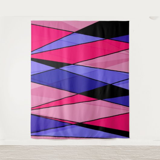 Abstracte moderne geometrische vormen driehoeken r wandkleed (Voorkant)