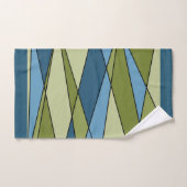 Abstracte moderne geometrische vormen driehoeksbla bad handdoek (Handdoek)