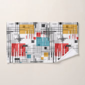 Abstracte moderne geometrische vormen met gestreep bad handdoek (Handdoek)