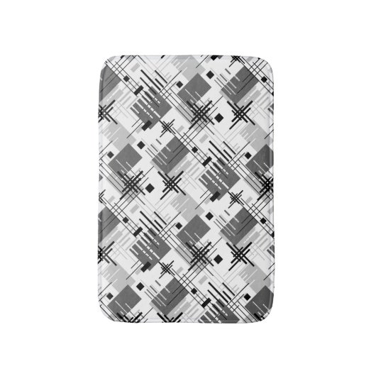 Abstracte moderne geometrische vormen met gestreep badmat (Voorkant Verticaal)