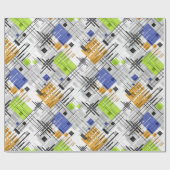 Abstracte moderne geometrische vormen met gestreep cadeaupapier (Vlak)