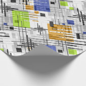 Abstracte moderne geometrische vormen met gestreep cadeaupapier (Hoek)