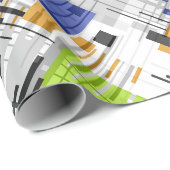 Abstracte moderne geometrische vormen met gestreep cadeaupapier (Rol Hoek)