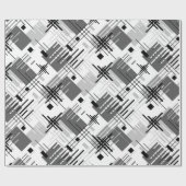 Abstracte moderne geometrische vormen met gestreep cadeaupapier (Vlak)