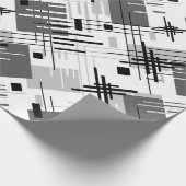 Abstracte moderne geometrische vormen met gestreep cadeaupapier (Hoek)