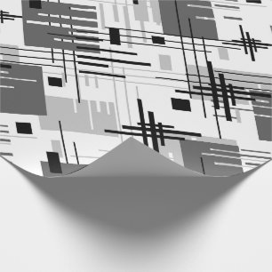 Abstracte moderne geometrische vormen met gestreep cadeaupapier