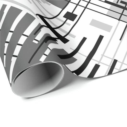 Abstracte moderne geometrische vormen met gestreep cadeaupapier (Rol Hoek)