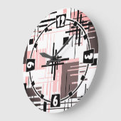 Abstracte moderne geometrische vormen met gestreep grote klok (Hoek)