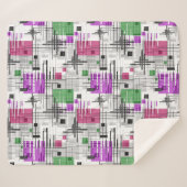 Abstracte moderne geometrische vormen met gestreep sherpa deken (Voorkant (horizontaal))