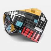 Abstracte moderne geometrische vormen met gestreep stropdas (Opgerold)