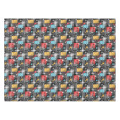 Abstracte moderne geometrische vormen met gestreep tafelkleed (Voorkant (Horizontaal))