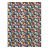 Abstracte moderne geometrische vormen met gestreep tafelkleed (Voorkant)