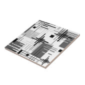 Abstracte moderne geometrische vormen met gestreep tegeltje (Zijkant)