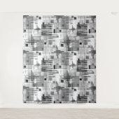 Abstracte moderne geometrische vormen met gestreep wandkleed (Voorkant)