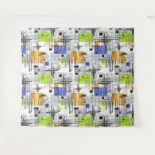 Abstracte moderne geometrische vormen met gestreep wandkleed (Voorkant (horizontaal))