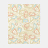 Abstracte moderne geometrische vormen pastelretro  fleece deken (Voorkant)