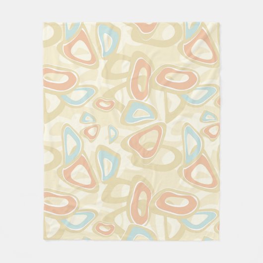 Abstracte moderne geometrische vormen pastelretro  fleece deken (Voorkant)