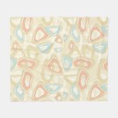Abstracte moderne geometrische vormen pastelretro  fleece deken (Voorkant (Horizontaal))