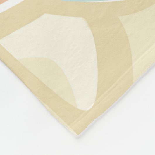 Abstracte moderne geometrische vormen pastelretro  fleece deken (Hoek)