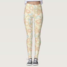 Abstracte moderne geometrische vormen pastelretro  leggings