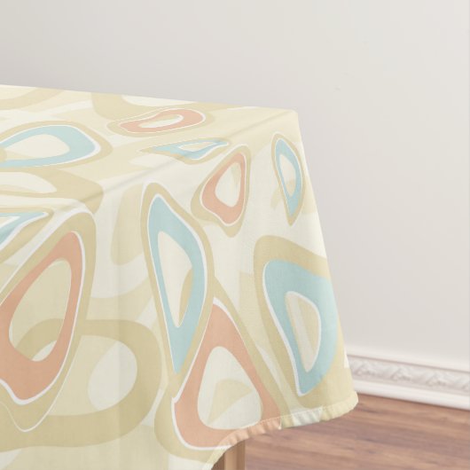 Abstracte moderne geometrische vormen pastelretro tafelkleed (Voorbeeld)