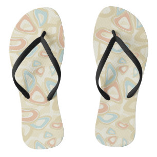 Abstracte moderne geometrische vormen pastelretro teenslippers