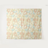 Abstracte moderne geometrische vormen pastelretro wandkleed (Voorkant (horizontaal))