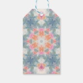 Abstracte moderne geometrische vormgeving blauw cadeaulabel (Achterkant)