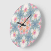 Abstracte moderne geometrische vormgeving blauw grote klok (Hoek)