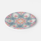 Abstracte moderne geometrische vormgeving blauw papieren bordje (Gekanteld)