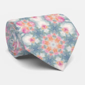 Abstracte moderne geometrische vormgeving blauw stropdas (Opgerold)