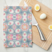 Abstracte moderne geometrische vormgeving blauw theedoek (Quarter Fold)