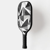 Abstracte Moderne Geometrische Zwart-Wit Waterverf Pickleball Paddle (Links)
