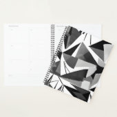 Abstracte Moderne Geometrische Zwart-Wit Waterverf Planner (Display)