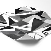 Abstracte Moderne Geometrische Zwart-Wit Waterverf Poster (Hoek)