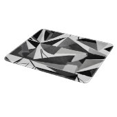 Abstracte moderne geometrische zwart-wit waterverf snijplank (Hoek)