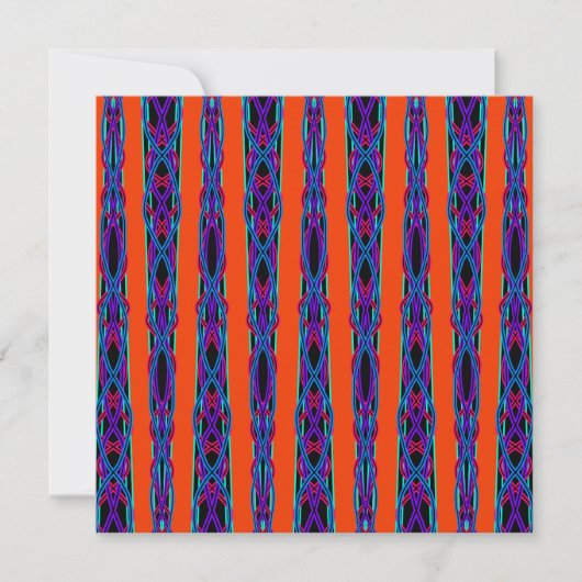 Abstracte moderne gespiegelde duellerende lintlijn kaart (Voorkant)