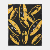 abstracte, moderne gezichtspatronen fleece deken (Voorkant)