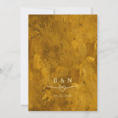 Abstracte moderne Glitter Gold Wedding Uitnodiging (Achterkant)